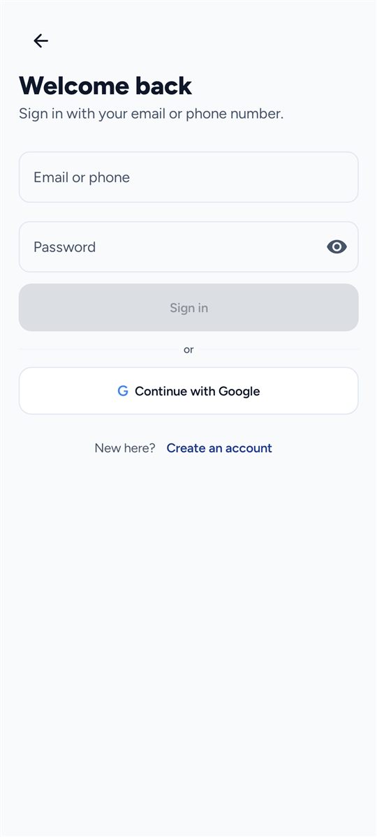 Sign in — Email or Ghanaian phone number